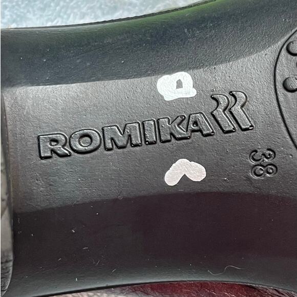 Romika Women 38 (US 6.5) Copper Studded Slip On Summer Clog Mules Shoes - Picture 2 of 11